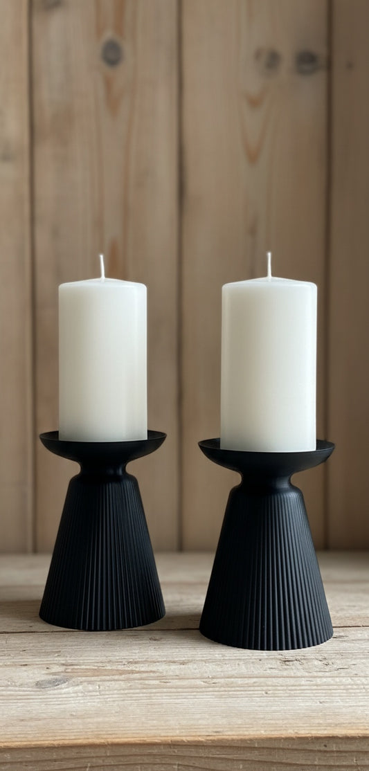 Conjunto de 2 castiçais estilo Boho